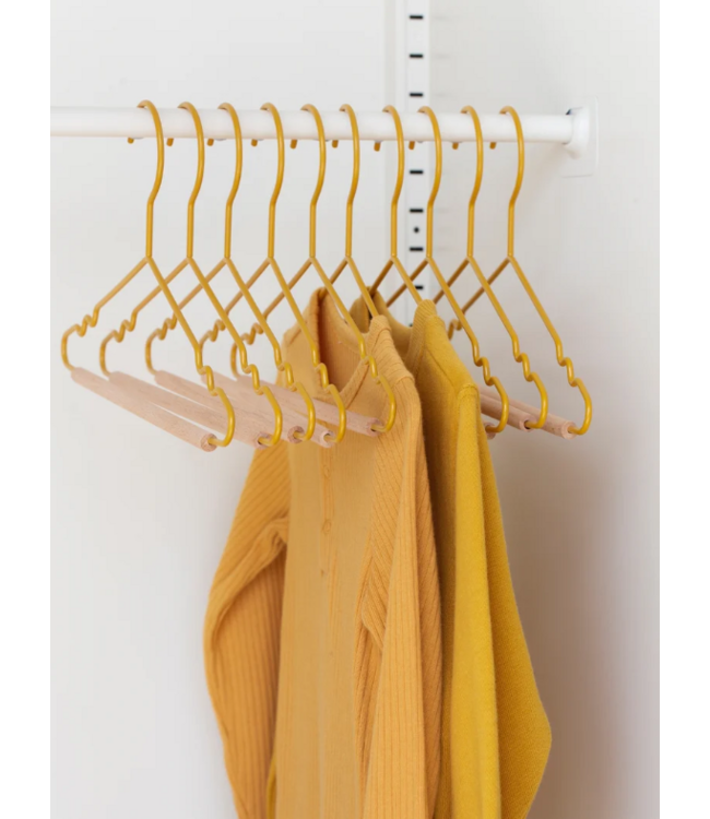 Mustard - Kids top hangers - Kapstokken voor kinderen - Set van 10 - Mustard
