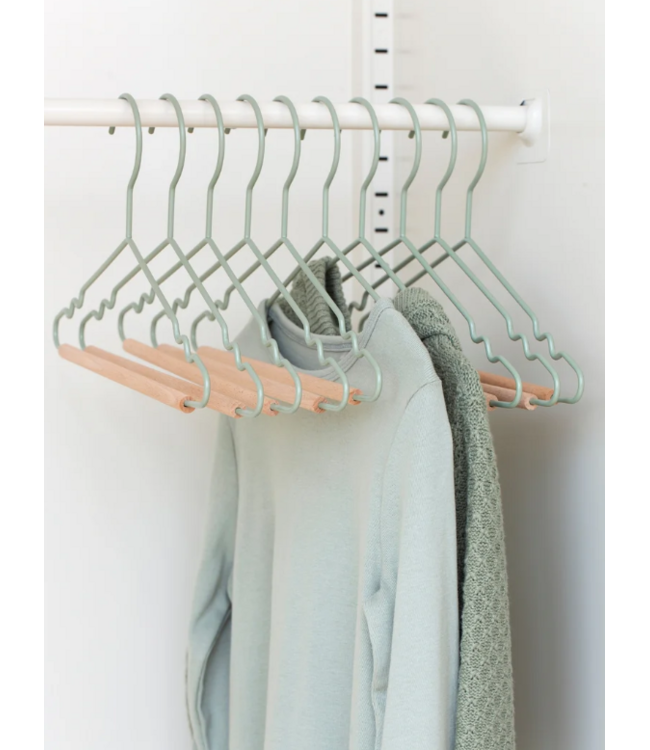 Mustard - Kids top hangers - Kapstokken voor kinderen - Set van 10 - Sage