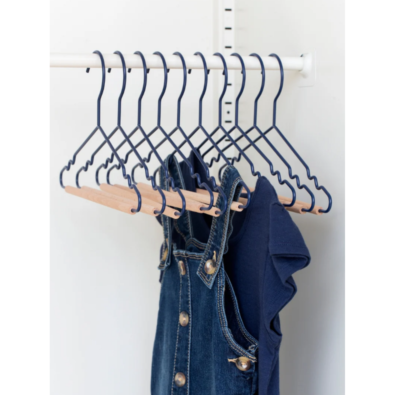 Mustard Made Mustard - Cintres pour enfants - Cintres pour enfants - Lot de 10 - Navy