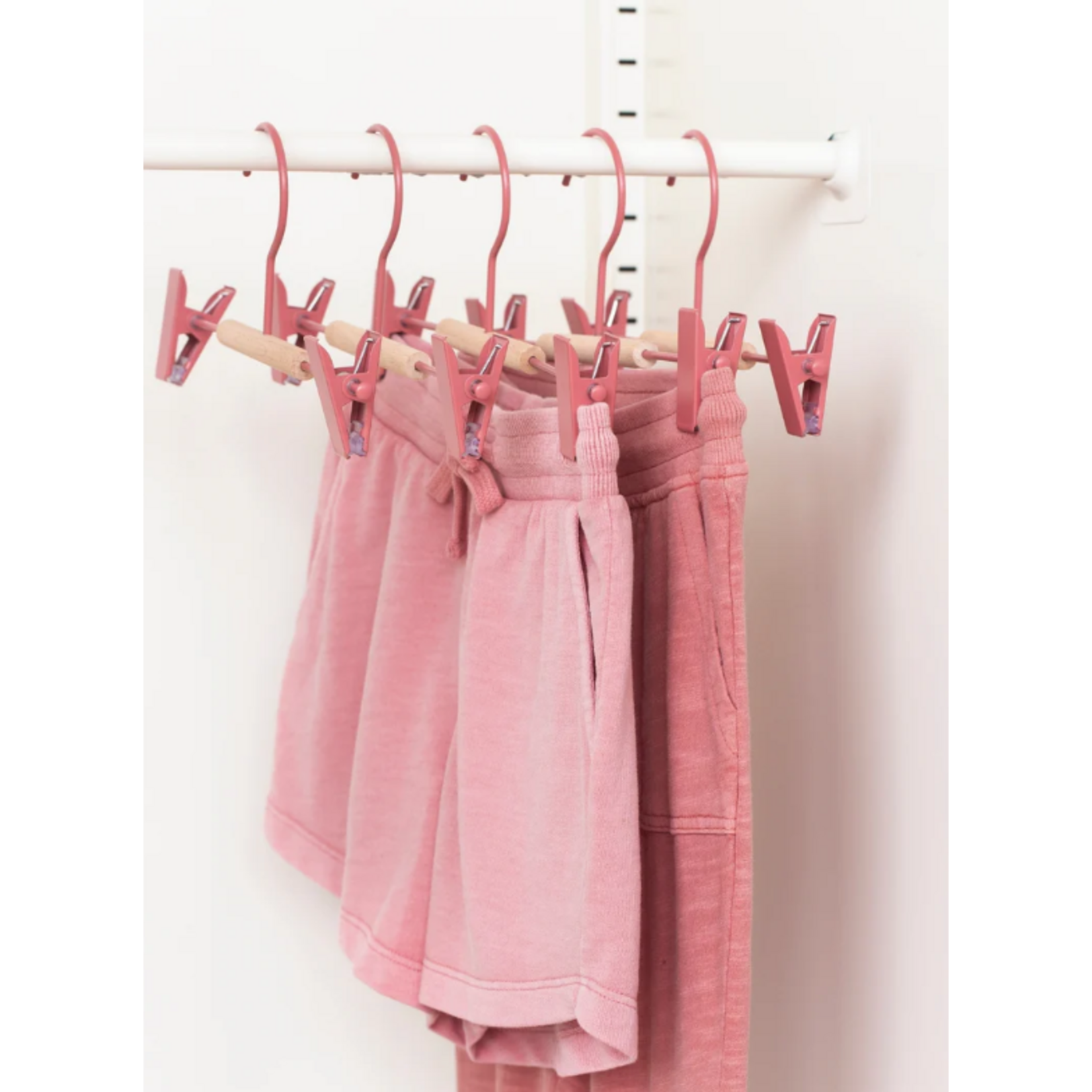 Mustard Made Mustard - Kids clip hangers - Kapstokken voor kinderen - Set van 5 - Berry