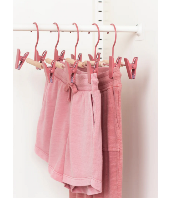 Mustard - Kids clip hangers - Kapstokken voor kinderen - Set van 5 - Berry