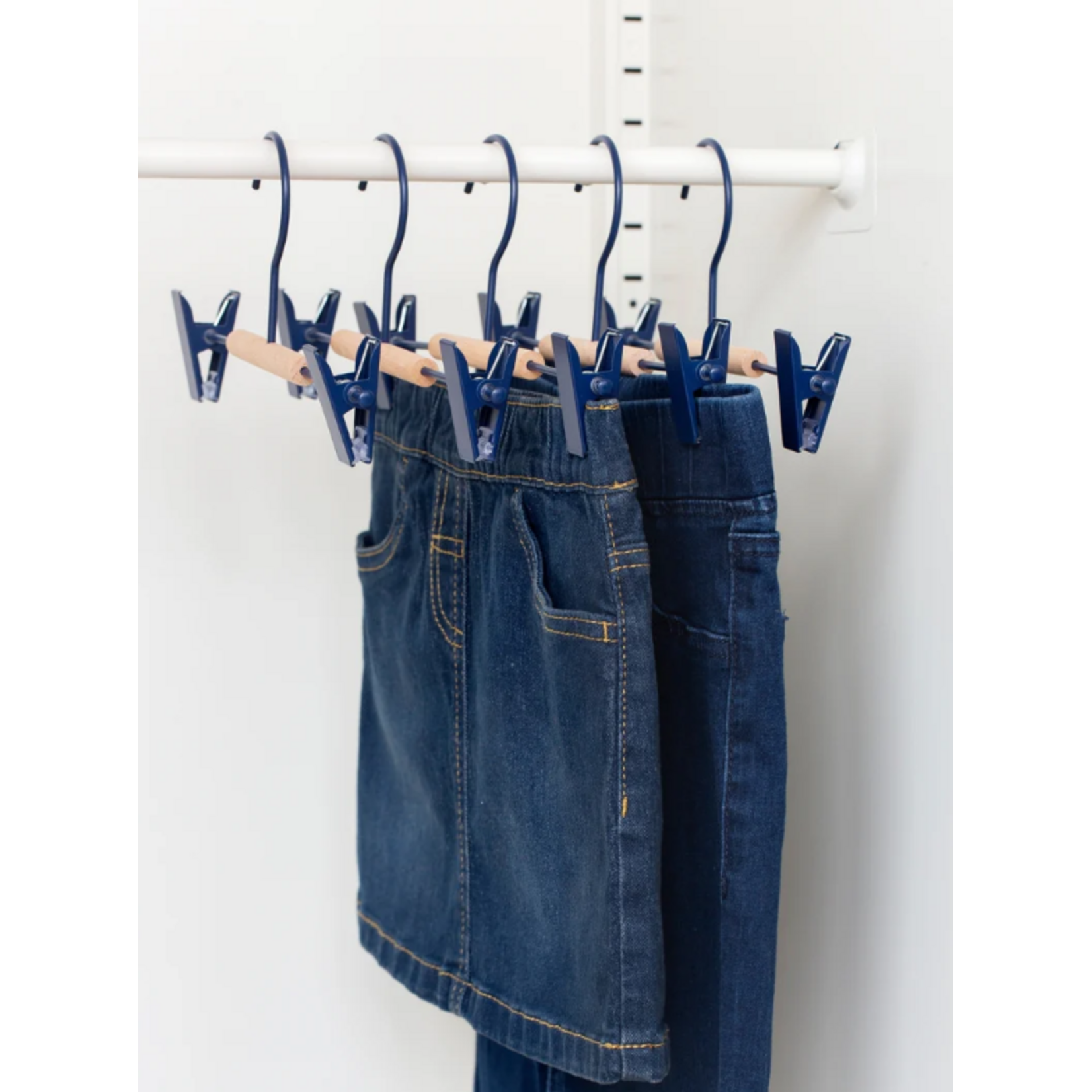 Mustard Made Mustard - Kids clip hangers - Kapstokken voor kinderen - Set van 5 - Navy
