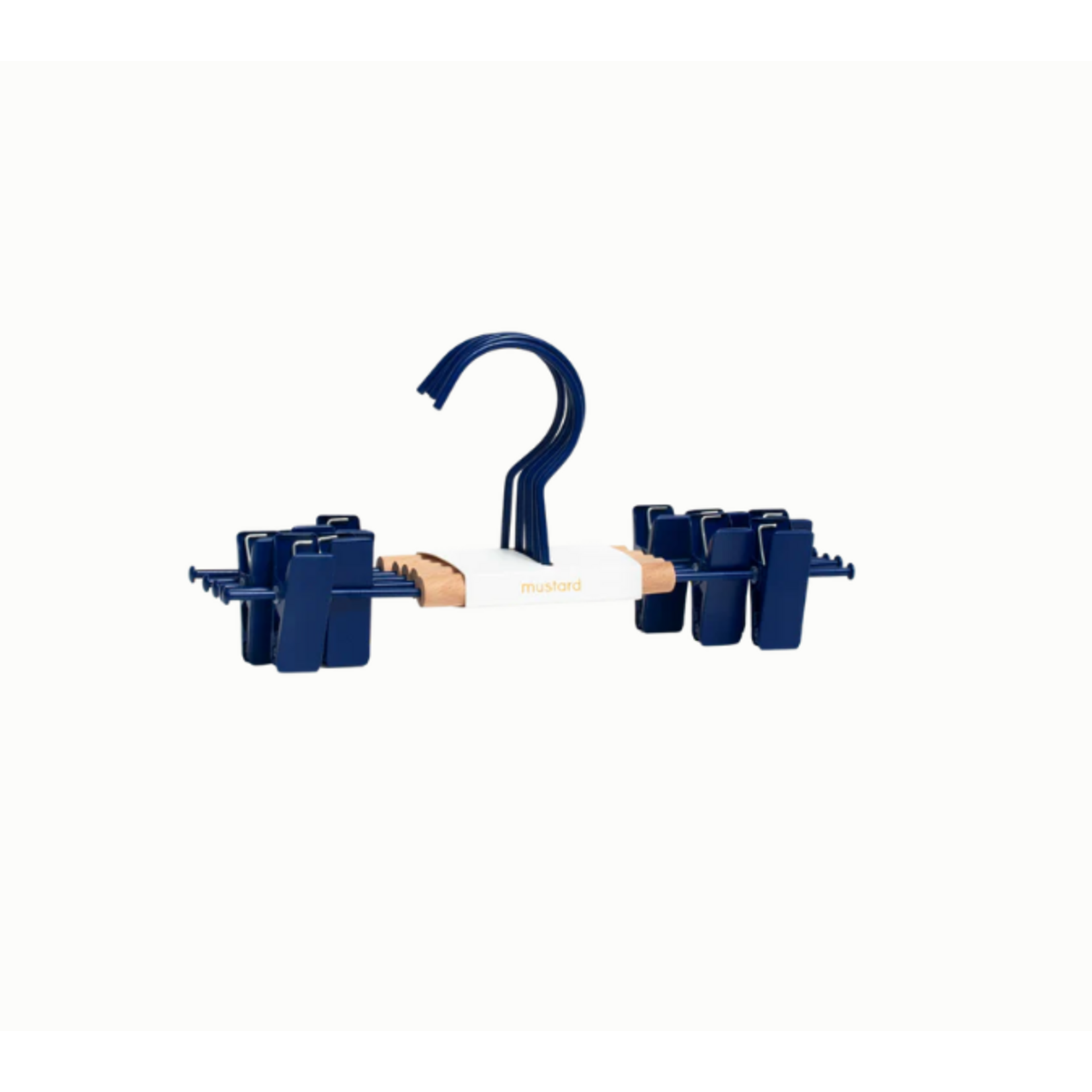 Mustard Made Mustard - Crochets à clip pour enfants - Portemanteaux pour enfants - Lot de 5 - Navy