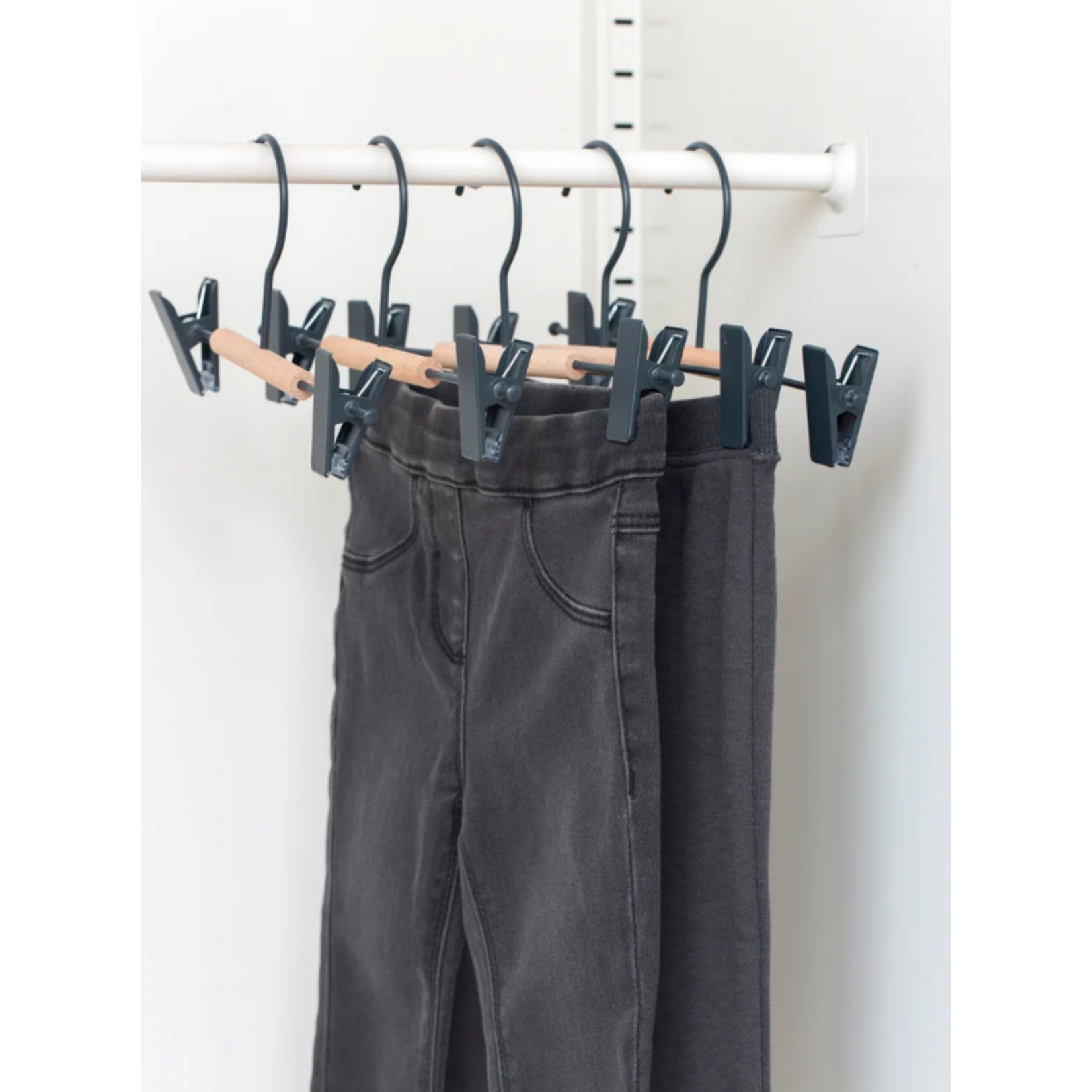 Mustard Made Mustard - Kids clip hangers - Kapstokken voor kinderen - Set van 5 - Slate