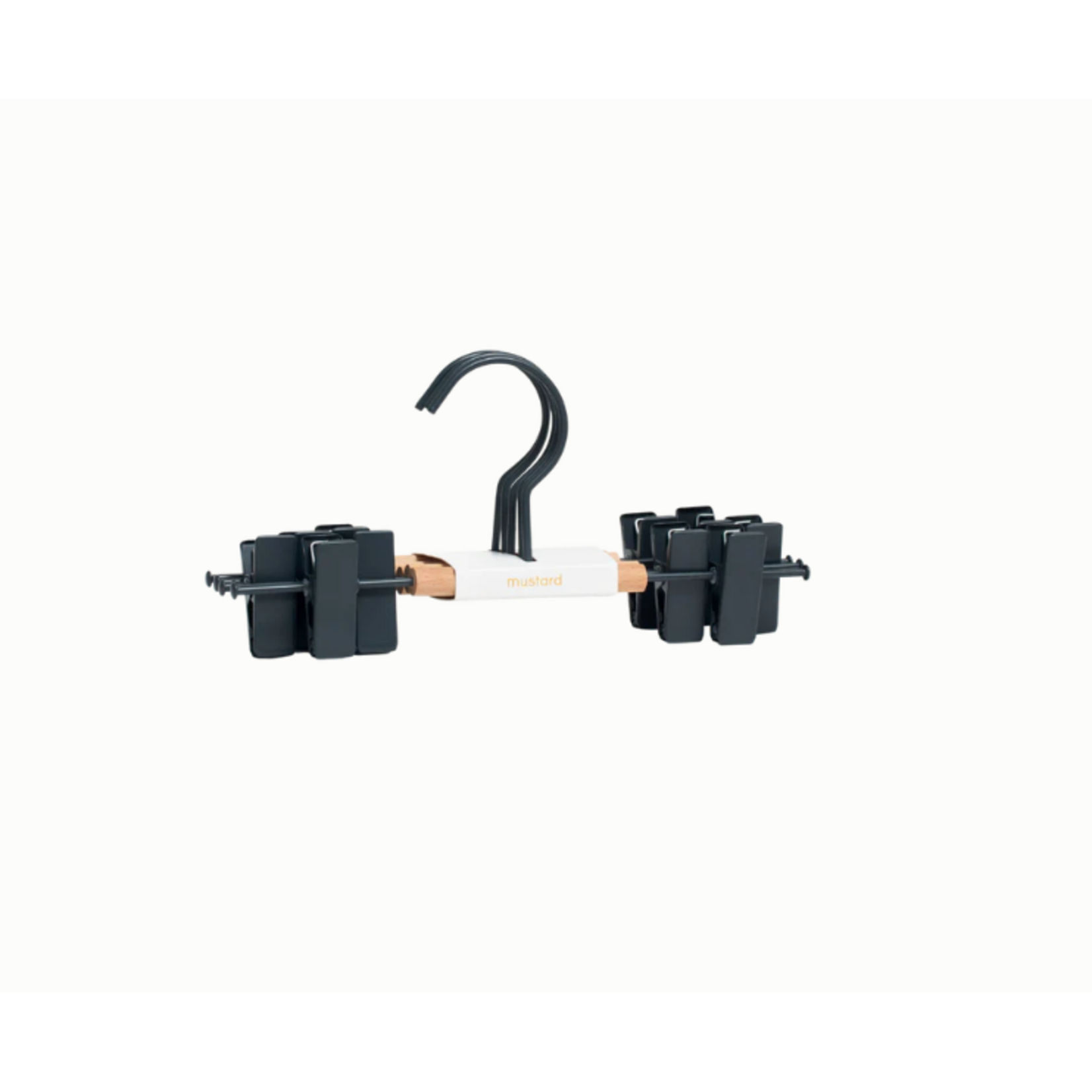 Mustard Made Mustard - Crochets à clip pour enfants - Portemanteaux pour enfants - Lot de 5 - Slate