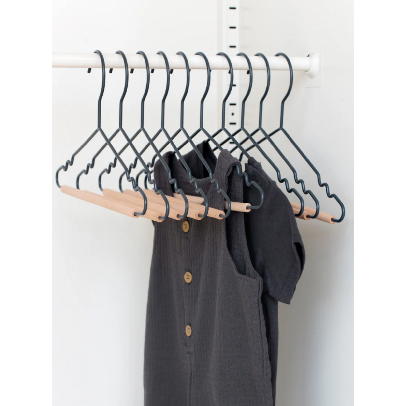 Mustard Made Mustard - Kids top hangers - Kapstokken voor kinderen - Set van 10 - Slate