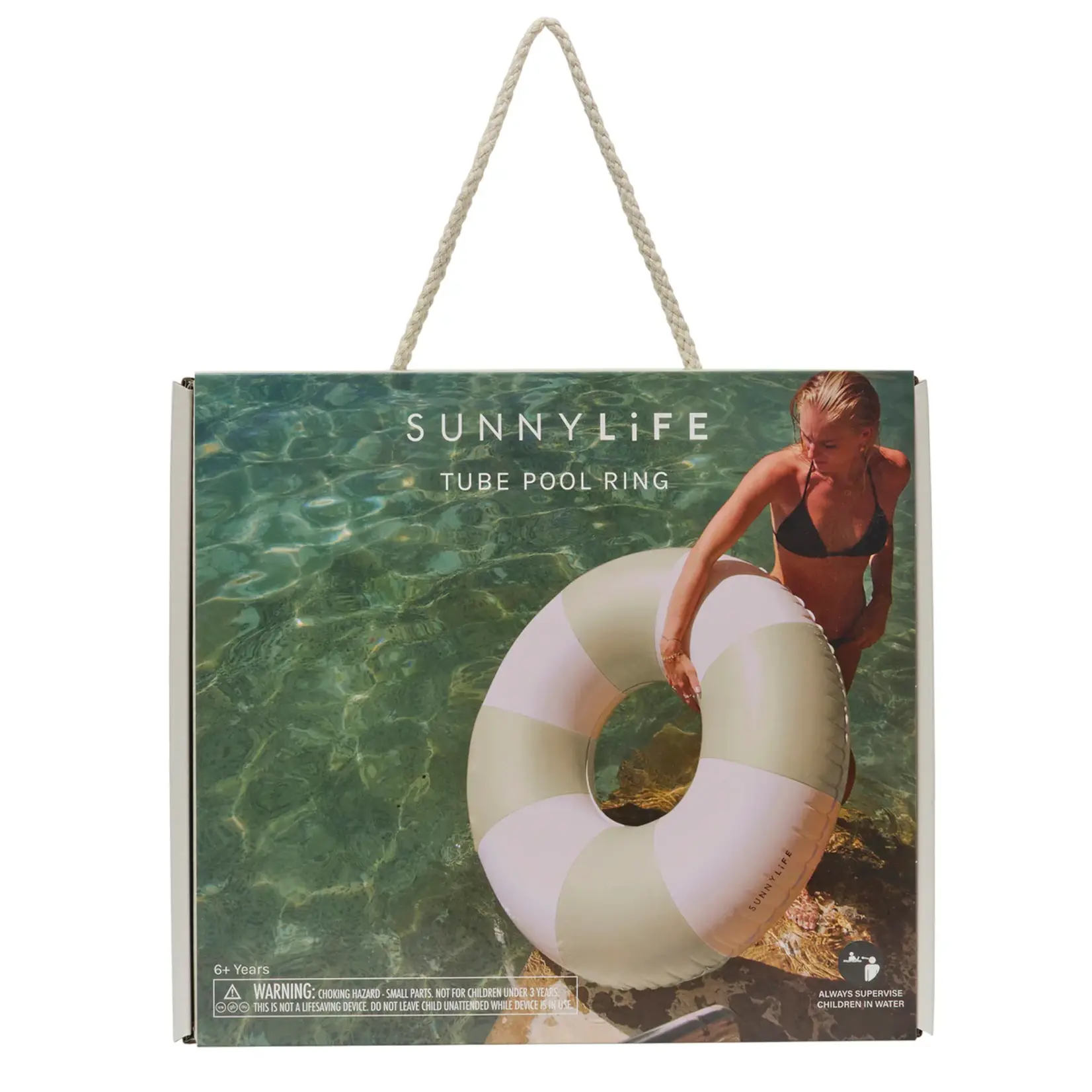 Sunnylife Sunnylife - Tube Pool Ring - The Vacay - Zwembadring - Soft Olive
