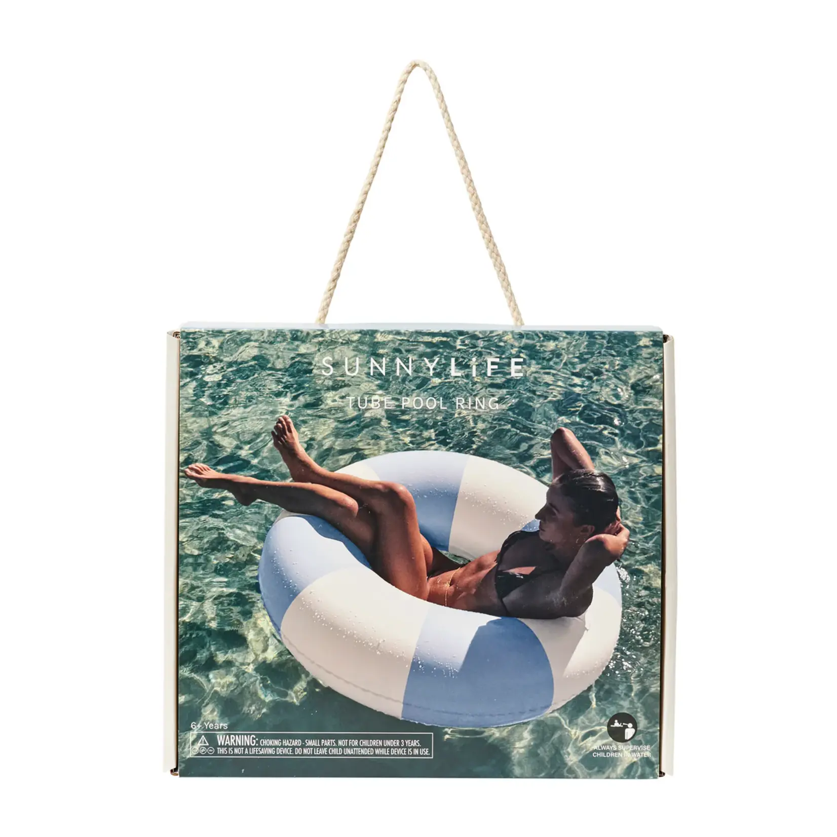 Sunnylife Sunnylife - Tube Pool Ring - La Mer - Zwembadring - Med Blue