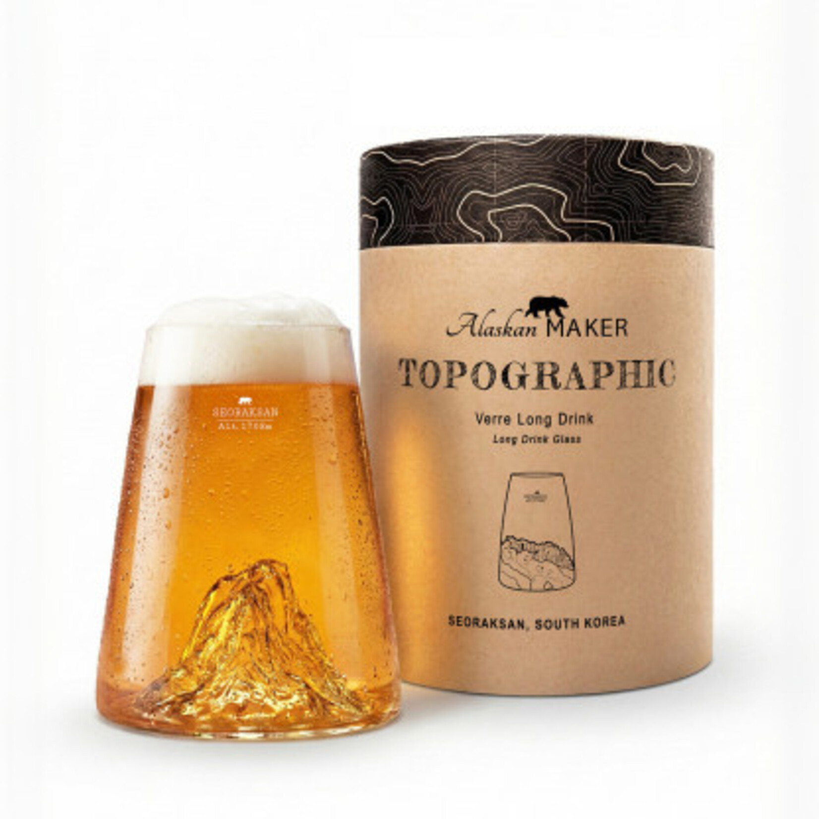 Alaskan Maker Alaskanmaker - Design glas Topographic - Seoraksan - 1 Stuk