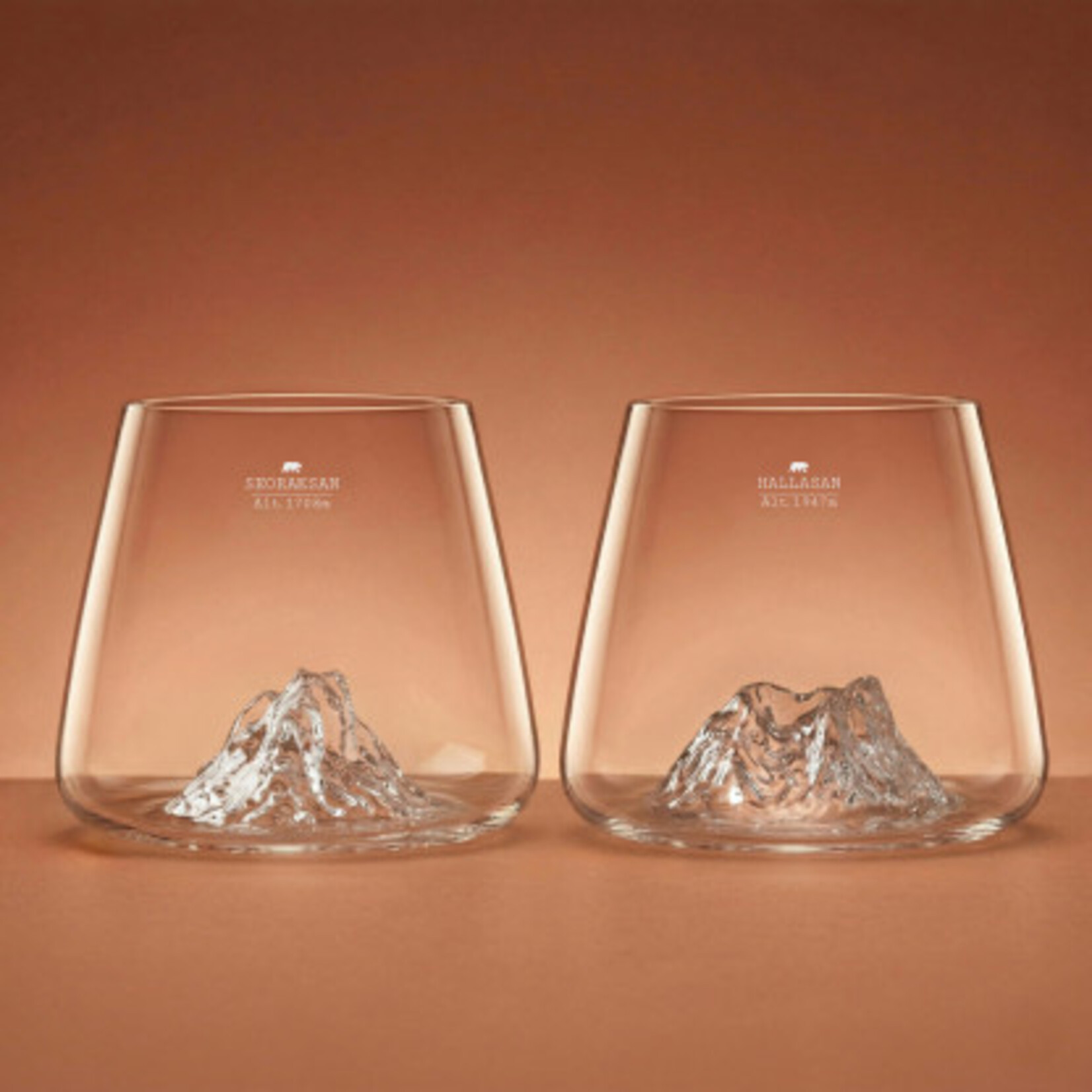 Alaskan Maker Alaskanmaker - Set van 2 glazen - Topographic - Hallasan / Seoraksan