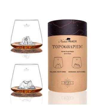Alaskan MAKER Alaskanmaker - Lot de 2 verres - Topographic - Hallasan / Seoraksan