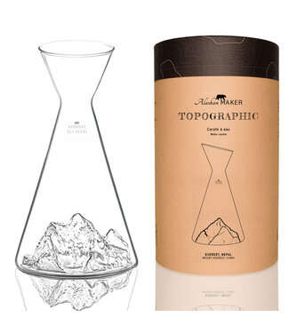 Alaskan MAKER Alaskanmaker - Glazen water kan - Topographic - Mount Everest - 1 Stuk
