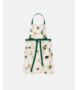 Marimekko Marimekko - Tablier Pieni Unikko - Sable, Blanc, Foin, Vert émeraude