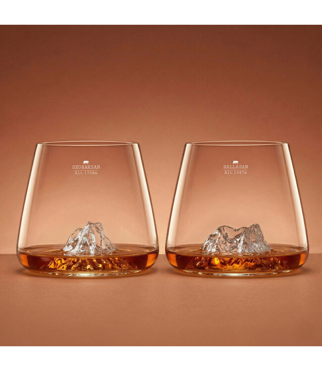 Alaskanmaker - Lot de 2 verres - Topographic - Hallasan / Seoraksan