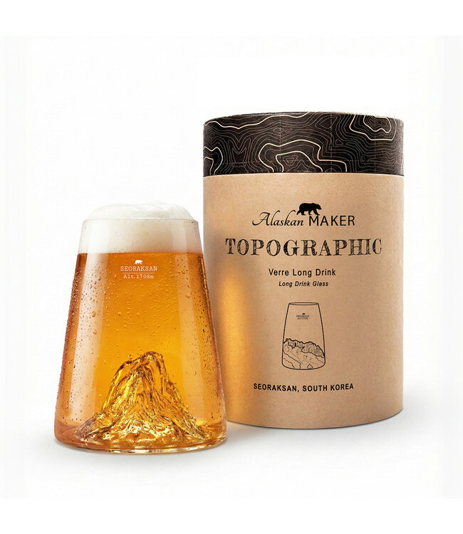 Alaskanmaker - Design glas Topographic - Seoraksan - 1 Stuk