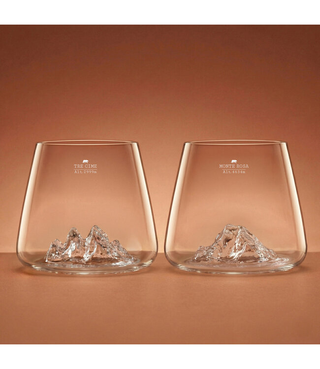 Alaskanmaker - Lot de 2 verres - Topographic -  Tre Cime & Mt Rosa