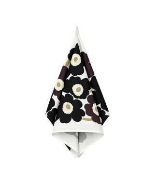 Marimekko Marimekko - Unikko Keukenhanddoek - 1 stuk - Zwart/Wit/Beige