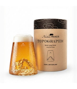 Alaskan MAKER Alaskanmaker - Verre design Topographique - Eiger  - 1 pièce