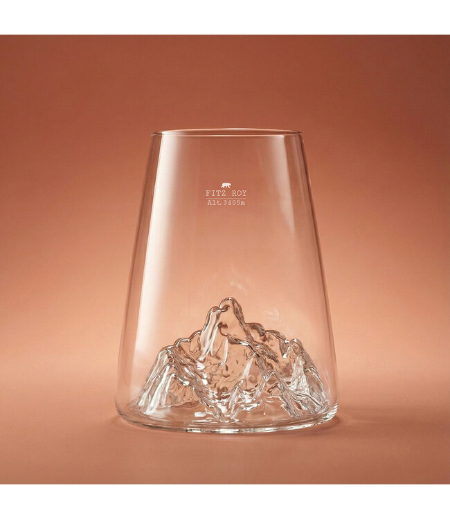 Alaskanmaker - Design Glas Topographic - Fitz Roy  - 1 Stuk