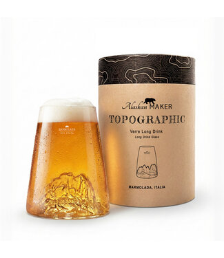 Alaskan MAKER Alaskanmaker - Design Glas Topographic - Marmolada - 1 Stuk