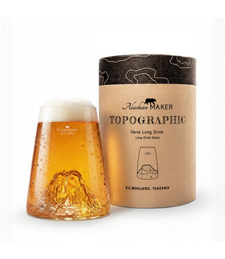 Alaskan MAKER Alaskanmaker - Design Glas Topographic - Kilimanjaro - 1 Stuk