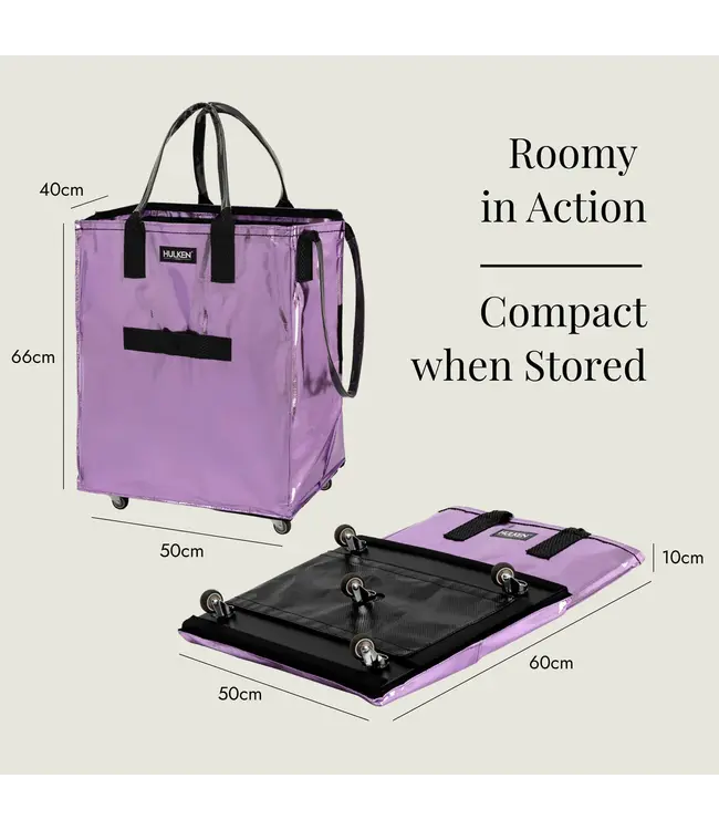 Hulken - Sac à roulettes original - 1 pièce - Grand format - Lilas