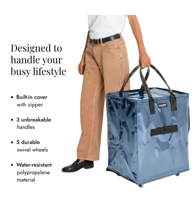 Hulken - Sac à roulettes original - 1 pièce - Grand format - Bleu Cristal