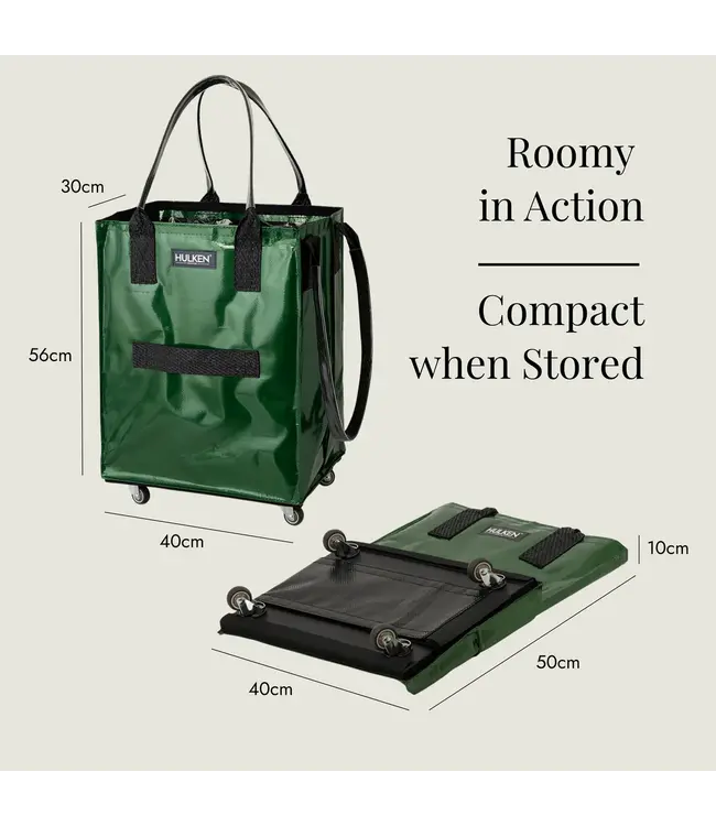 Hulken - Sac à roulettes original - 1 pièce - Medium - Vert Forêt