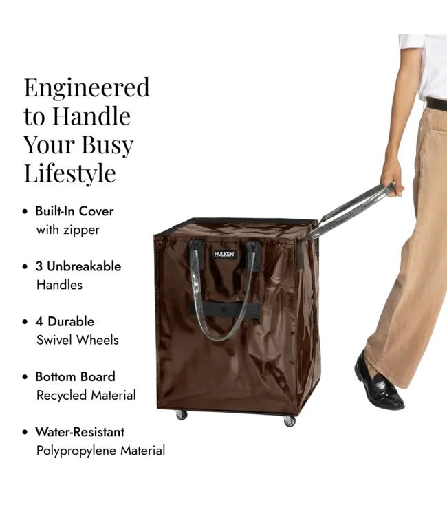 Hulken - Sac à roulettes original - 1 pièce - Medium - Brun Chocolat