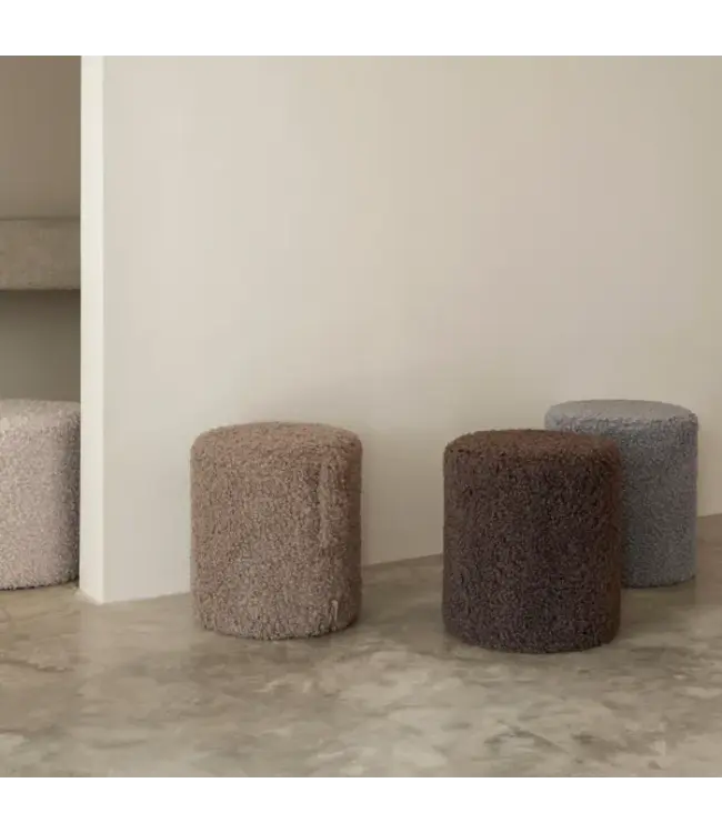 Blomus - Pouf - Teddy - 1 Stuk - Sharkskin