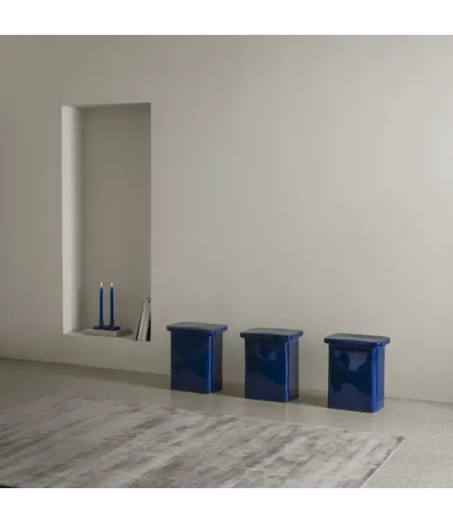 Blomus - Keramische Kruk - Toki - T-vorm - 1 Stuk - Mazarineblauw