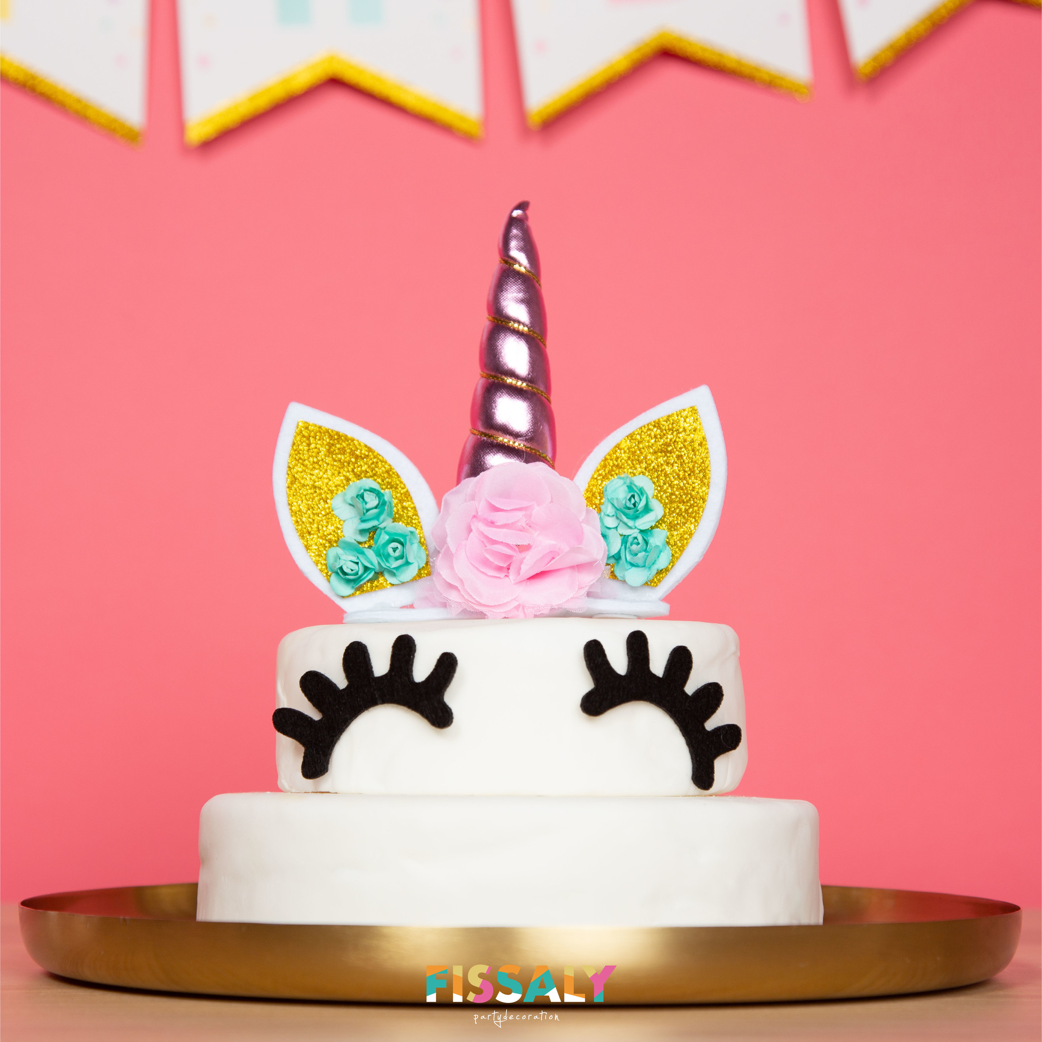 Verschrikkelijk jury Tot ziens Fissaly® 53 Stuks Roze Eenhoorn Verjaardag Decoratie Versiering – Unicorn  Topper Set – Kinderfeest – feest - Fissaly