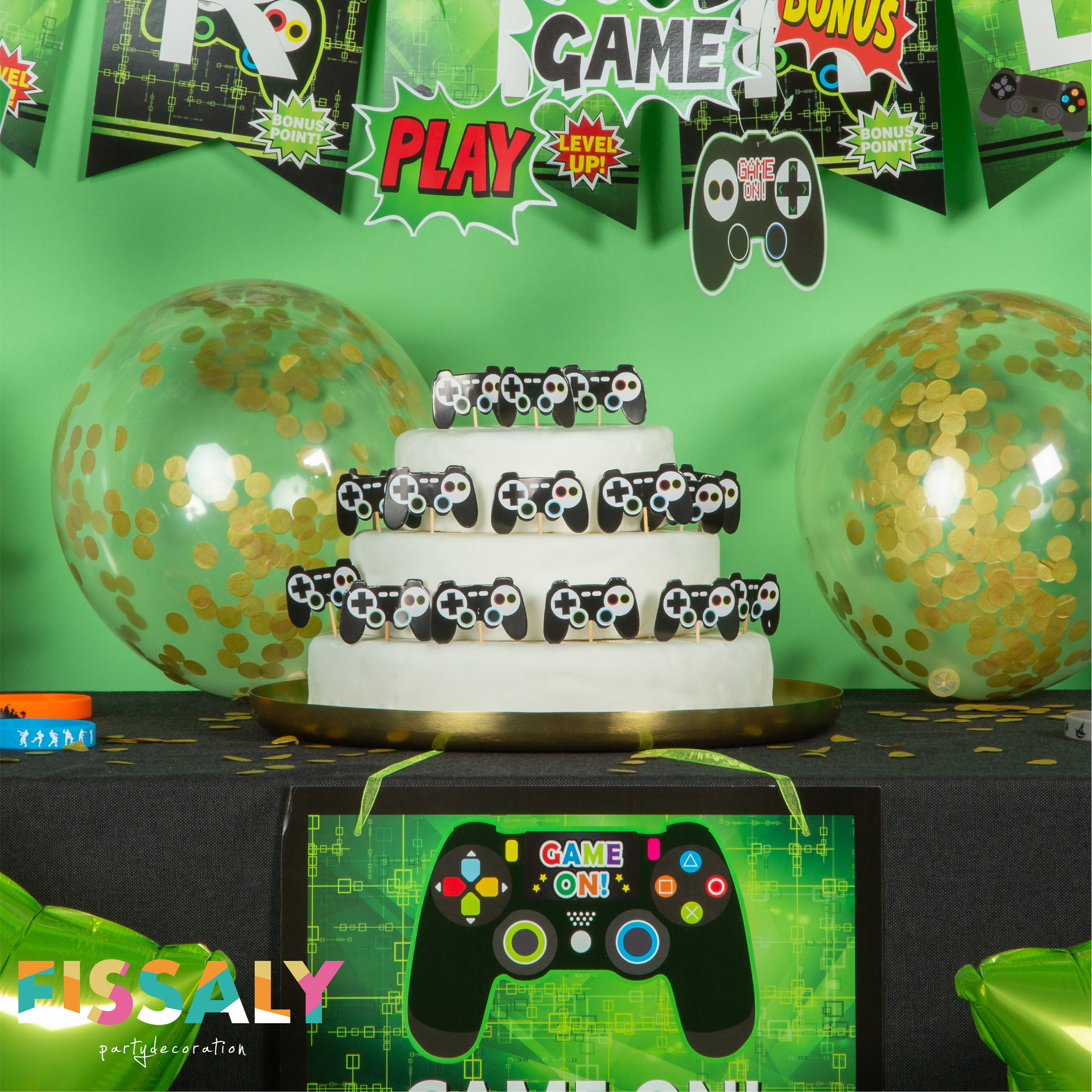 Fissaly® Stuks Video Game Verjaardag Versiering met Ballonnen - Fissaly