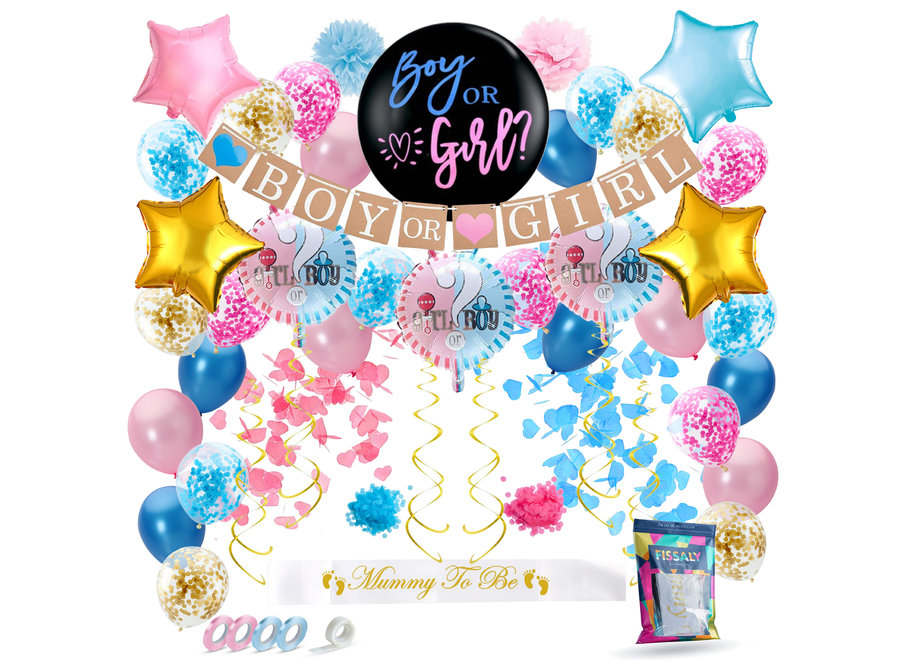 50 Stuks Gender Reveal Baby Shower Ballonnen Decoratie Feestpakket