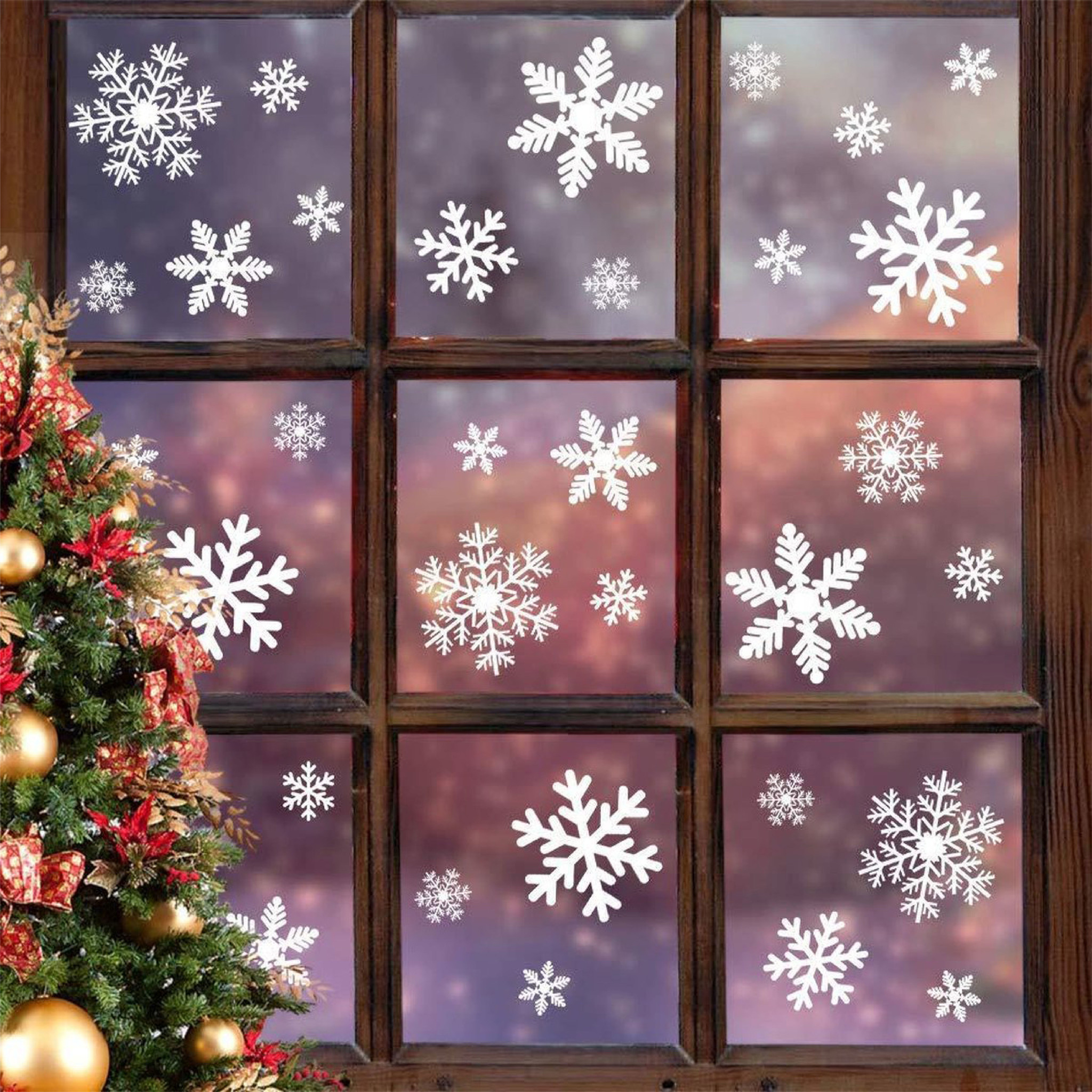 294 Stickers Sneeuwvlokken & Kerst Raam Decoratie - Fissaly