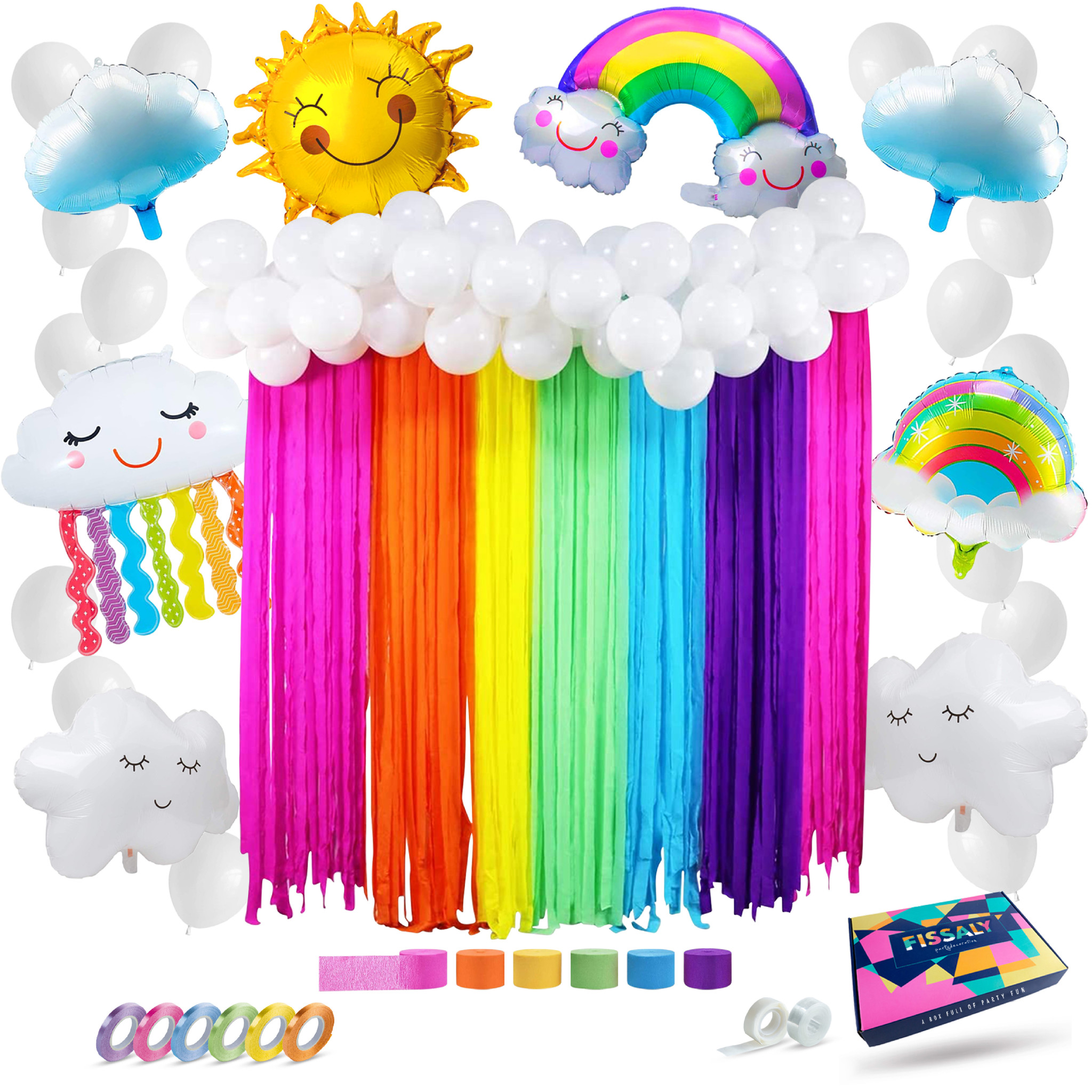 terug Tot stand brengen Nauwkeurig Regenboog Ballonnen Set - Fissaly