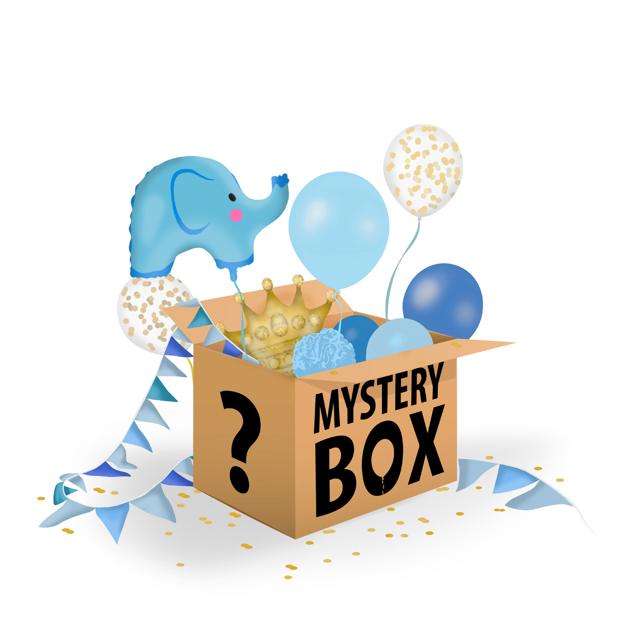 Mystery Decoratie Box – Blauw Thema Versiering - Kinderen Fissaly
