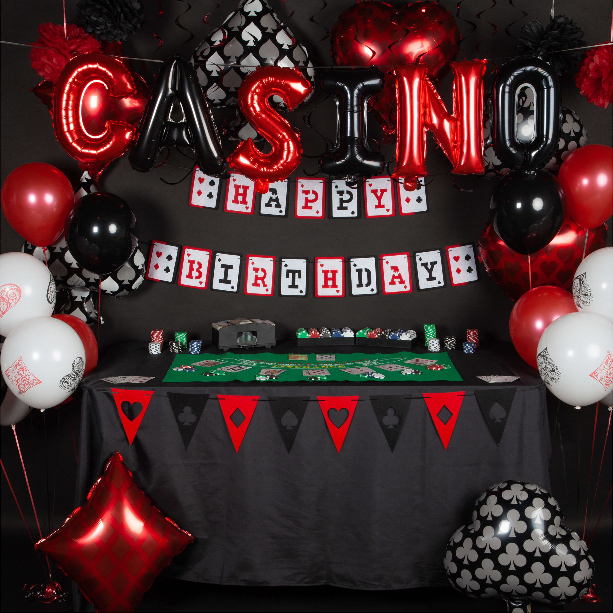 Ook ga zo door Geleidbaarheid Fissaly® 66 Stuks Las Vegas Casino Decoratie set – Poker Verjaardag Feest  Versiering – Feestdecoratie - Fissaly