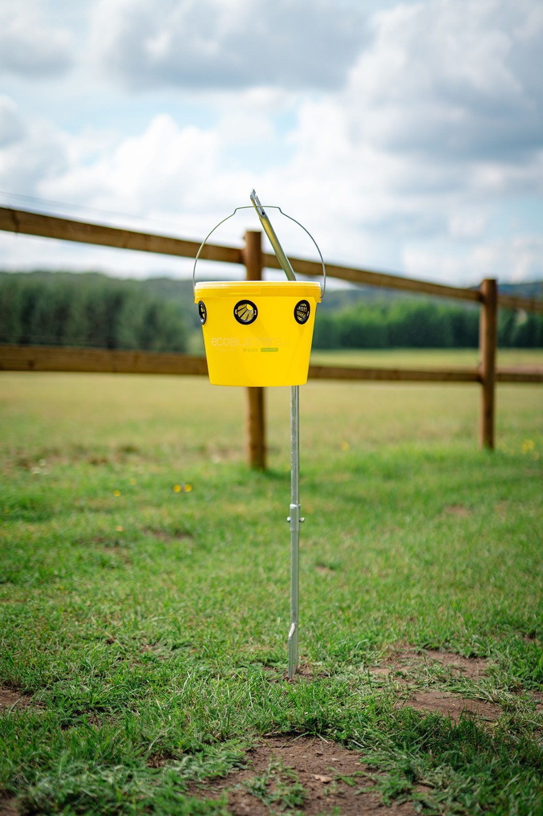 SET XL: Trampa moscas + poste de hierro + 240g atrayente