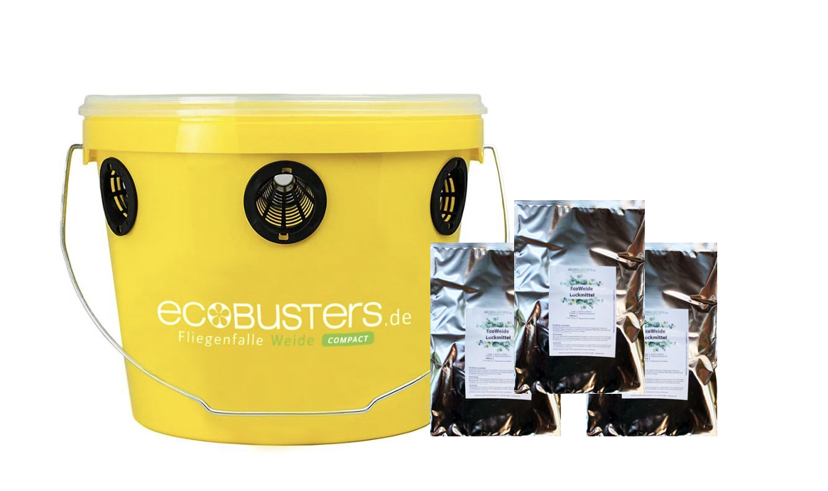 SUPER SET: Piège à mouches + 3x 240g Attractif EcoWeide