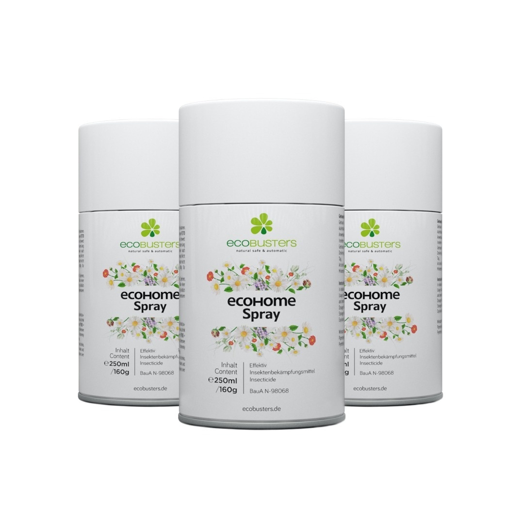 3x EcoHome-Spray Navulling |  effectief insectenbestrijdingsmiddel | vliegen muggen