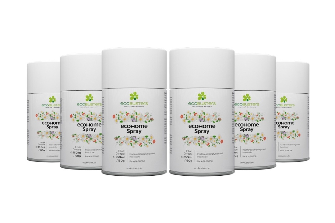 6x EcoHome-Spray Navulling | effectief insectenbestrijdingsmiddel | vliegen muggen