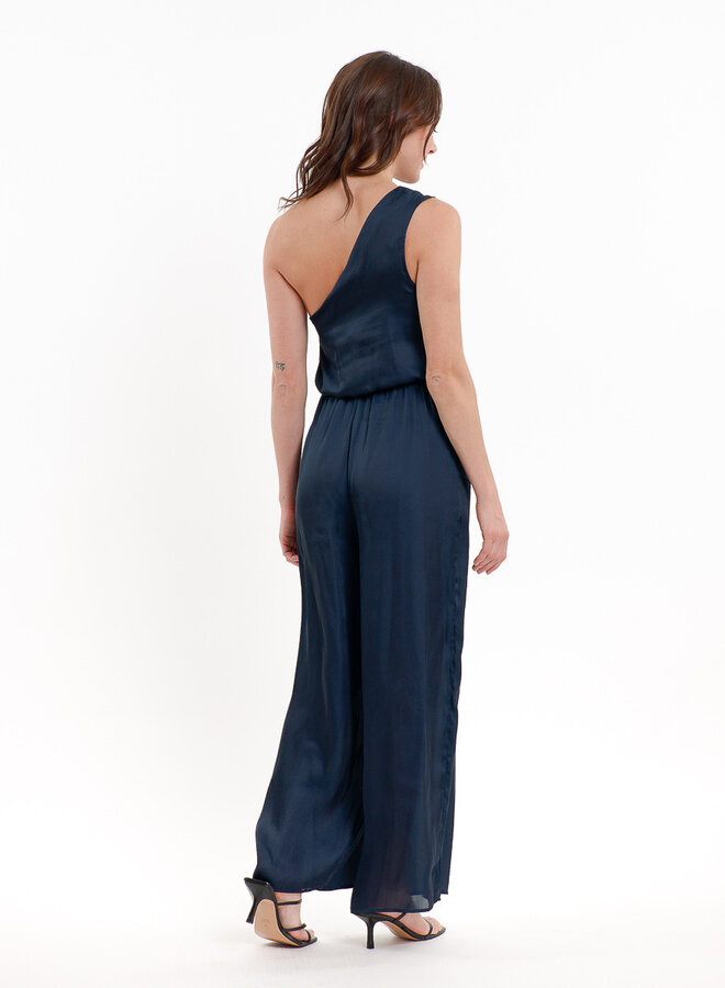 JUMPSUIT SATIN MARINE