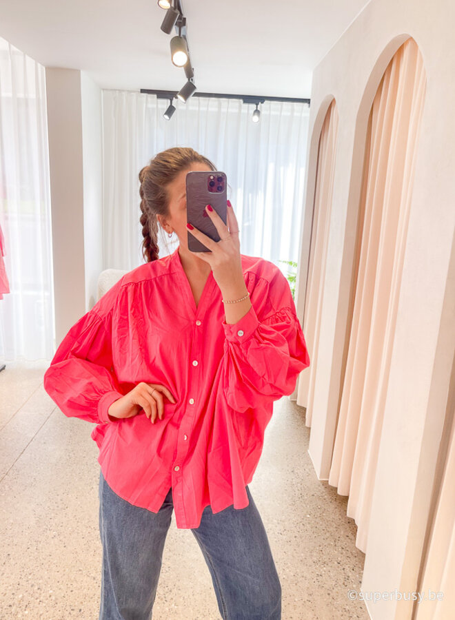 ALBA BLOUSE COTTON FUSHIA