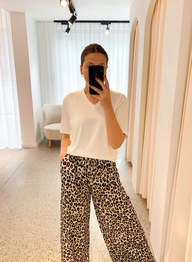 LEOPARD TROUSER SATIN