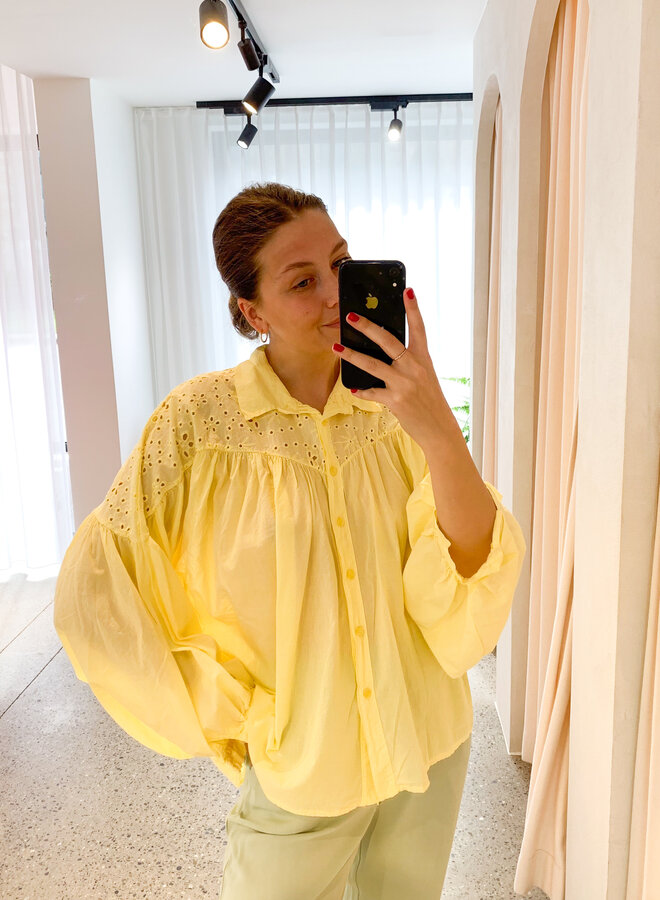 BLOUSE ALMA BRODERIE YELLOW