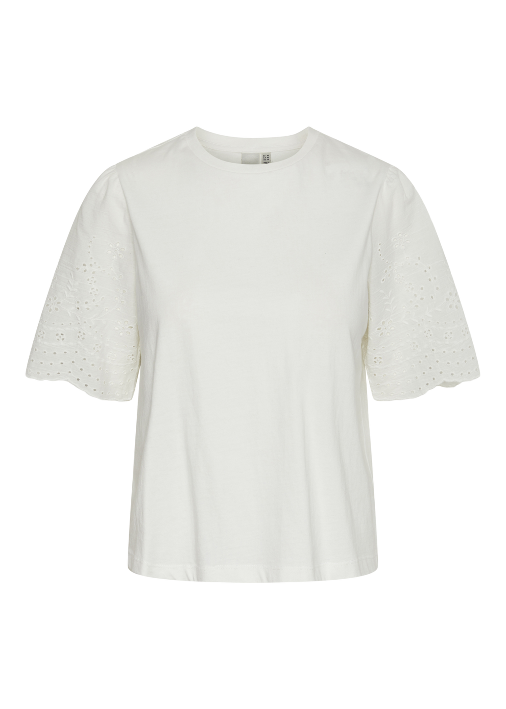 YASLEX SS TOP W EMB SLEEVES w