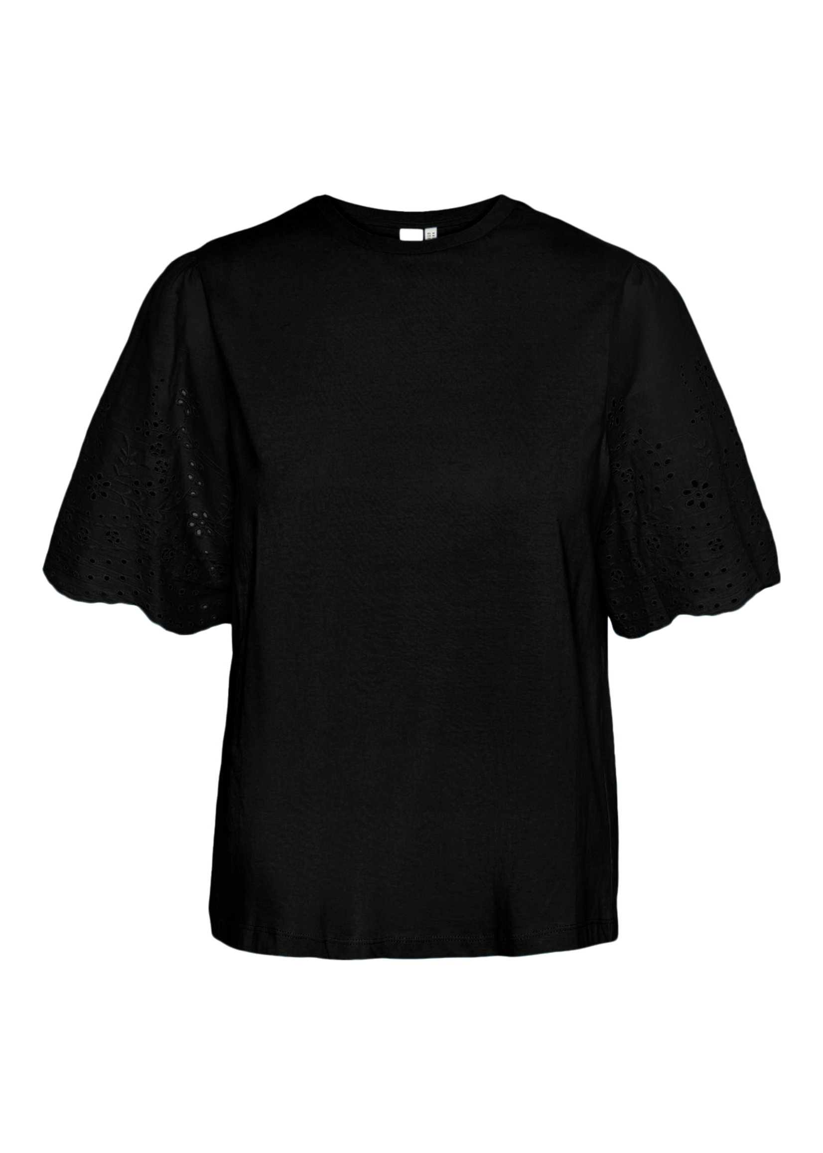 YASLEX SS TOP W EMB SLEEVES