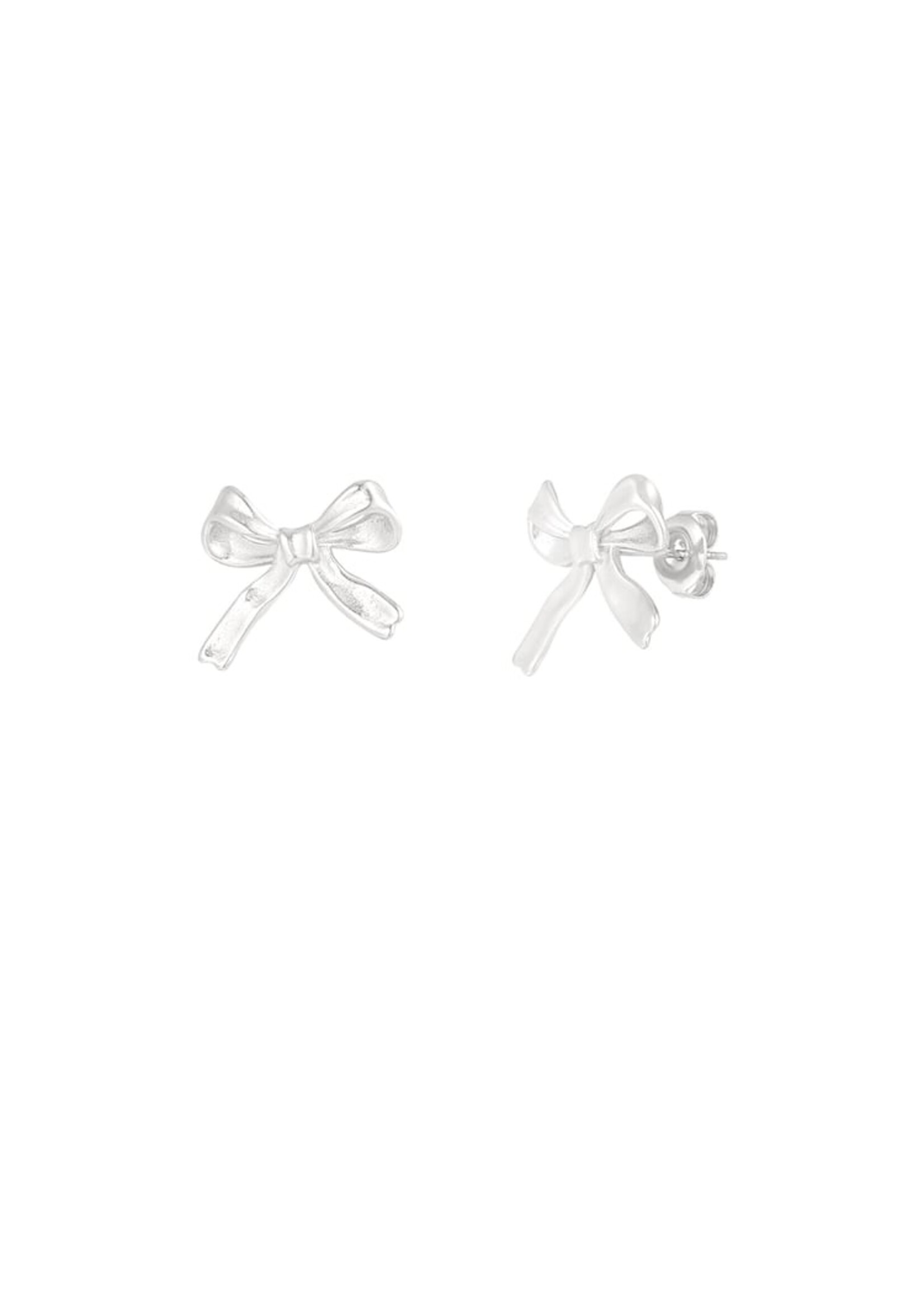 Earrings must have bow - Silver Color