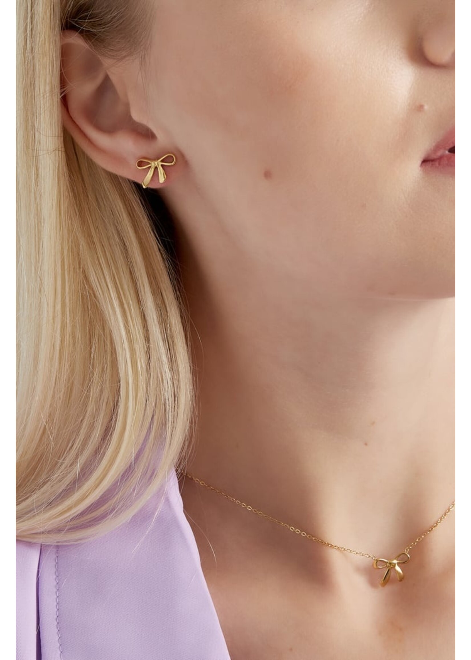 Earrings bows dream - Gold color